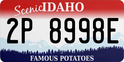 ID license plate 2P8998E