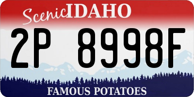 ID license plate 2P8998F