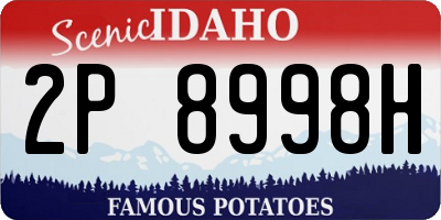 ID license plate 2P8998H