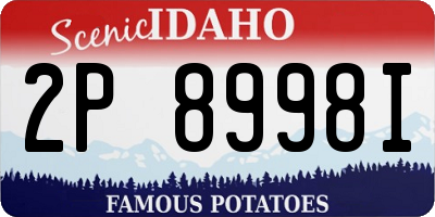ID license plate 2P8998I