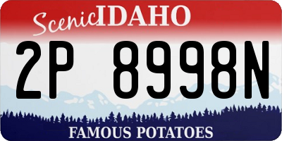 ID license plate 2P8998N