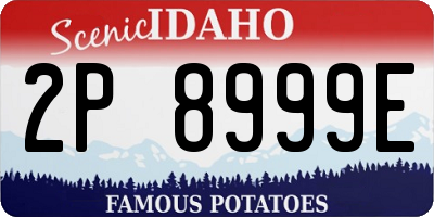 ID license plate 2P8999E