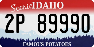ID license plate 2P8999O