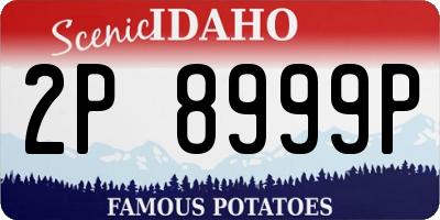 ID license plate 2P8999P