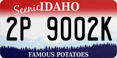 ID license plate 2P9002K