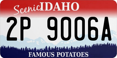 ID license plate 2P9006A