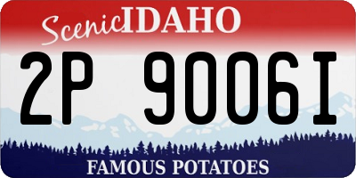 ID license plate 2P9006I