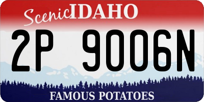ID license plate 2P9006N