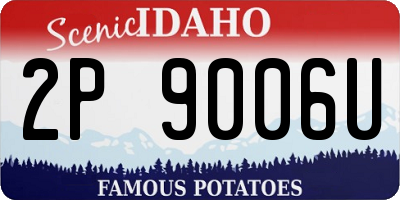 ID license plate 2P9006U