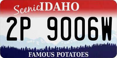 ID license plate 2P9006W