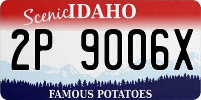 ID license plate 2P9006X