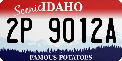 ID license plate 2P9012A