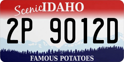 ID license plate 2P9012D