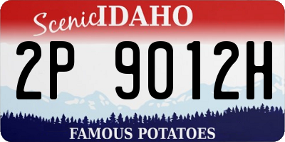 ID license plate 2P9012H