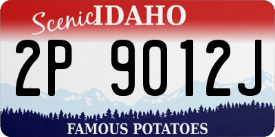 ID license plate 2P9012J
