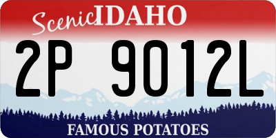 ID license plate 2P9012L