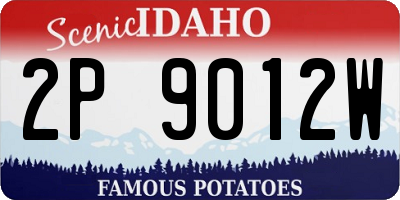 ID license plate 2P9012W