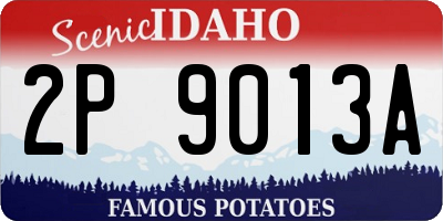 ID license plate 2P9013A