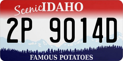 ID license plate 2P9014D