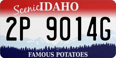 ID license plate 2P9014G