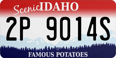 ID license plate 2P9014S