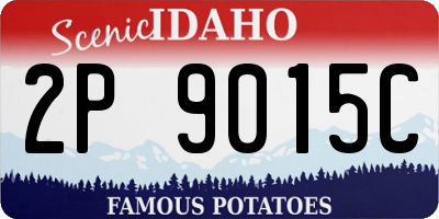 ID license plate 2P9015C