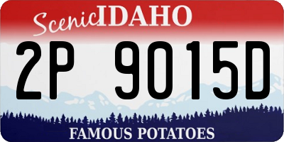 ID license plate 2P9015D