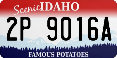 ID license plate 2P9016A