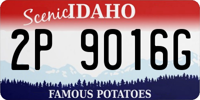 ID license plate 2P9016G