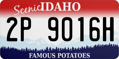ID license plate 2P9016H