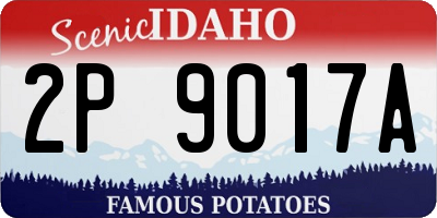 ID license plate 2P9017A