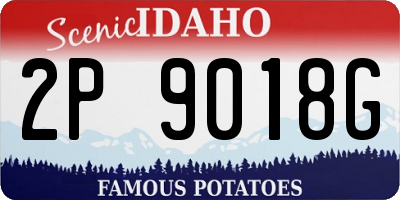 ID license plate 2P9018G