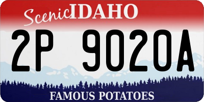 ID license plate 2P9020A