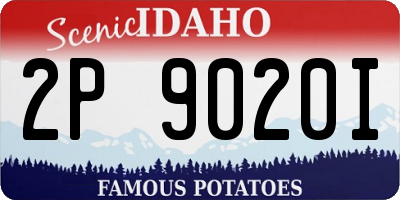 ID license plate 2P9020I