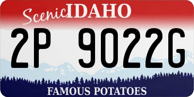 ID license plate 2P9022G