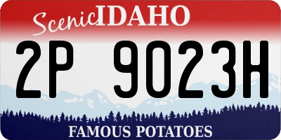 ID license plate 2P9023H