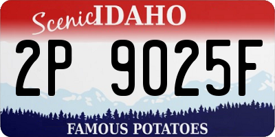 ID license plate 2P9025F