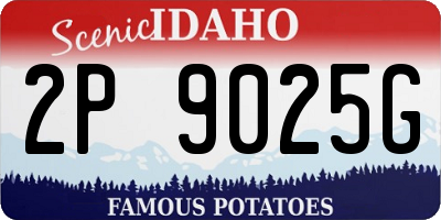 ID license plate 2P9025G