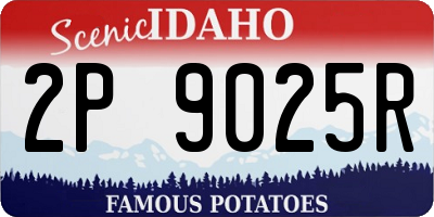 ID license plate 2P9025R