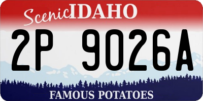 ID license plate 2P9026A