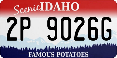 ID license plate 2P9026G