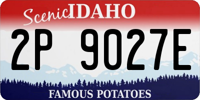 ID license plate 2P9027E