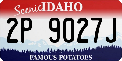 ID license plate 2P9027J