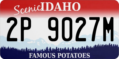 ID license plate 2P9027M