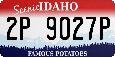 ID license plate 2P9027P