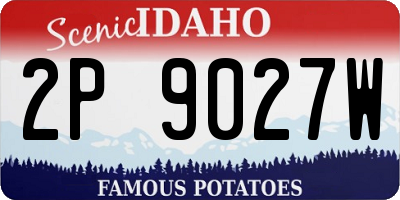 ID license plate 2P9027W