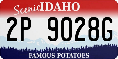 ID license plate 2P9028G