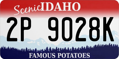ID license plate 2P9028K
