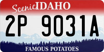 ID license plate 2P9031A