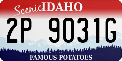 ID license plate 2P9031G